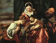 LOTTO, Lorenzo The Mystic Marriage of St. Catherine sg oil on canvas